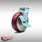 Service Caster 6 Inch SS Poly on Aluminum Swivel Caster with Roller Bearing and Brake SCC SCC-SS30S620-PAR-TLB - alternate 6